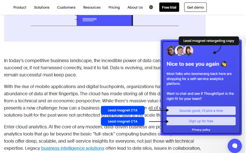 Retargeting a prospect through chatbot