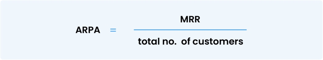 ARPA (Average Revenue Per Account) formula