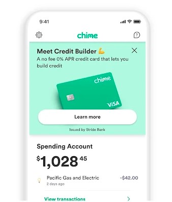 Chime - fintech app - in-app marketing