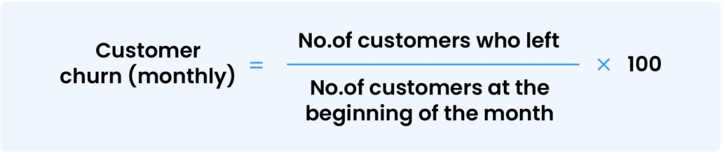 Customer churn formula