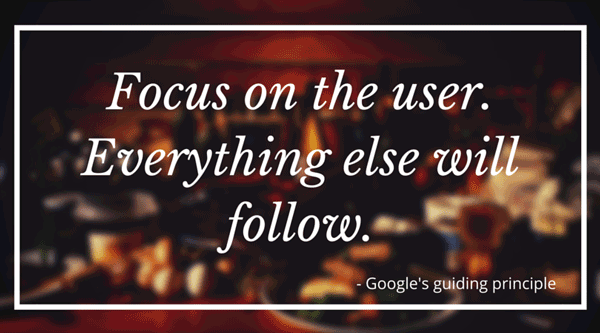 Mobilegeddon - Google's guiding principle