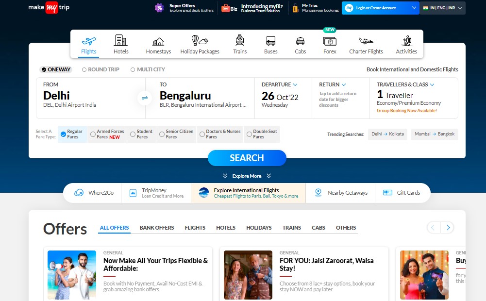 MakeMyTrip - Travel Tech company India