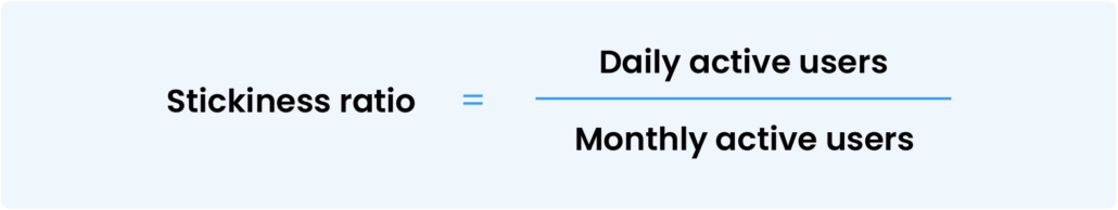 Stickiness ratio formula