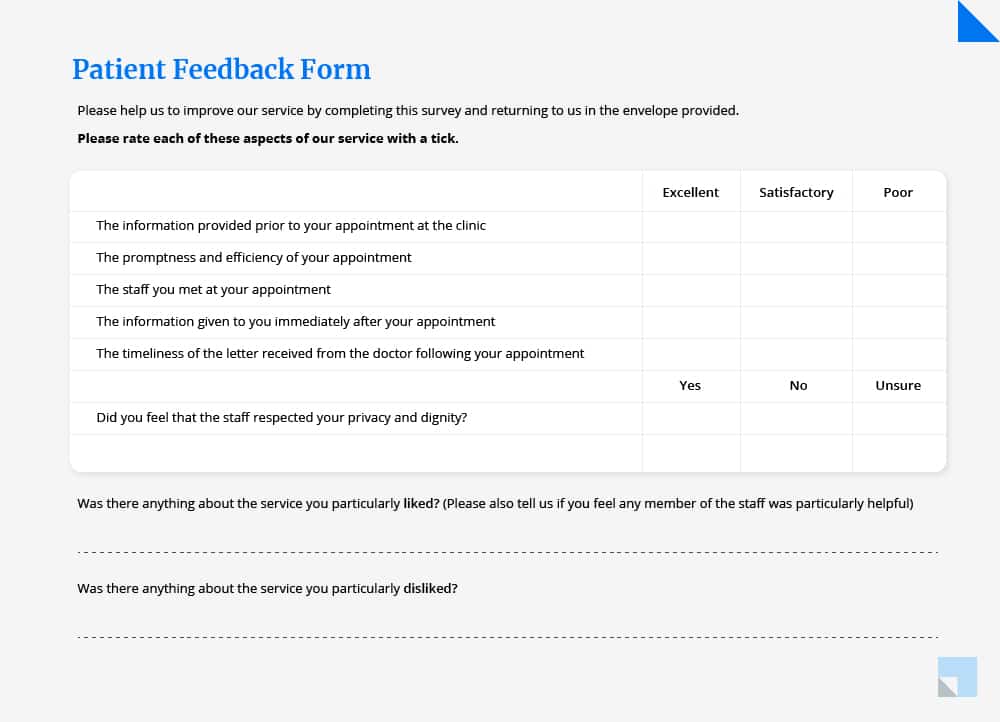 patient journey questionnaire