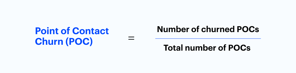 10 Vital SLA Metrics & Tracking Strategies to Explore in 2024 3 Formula Point of Contact Churn
