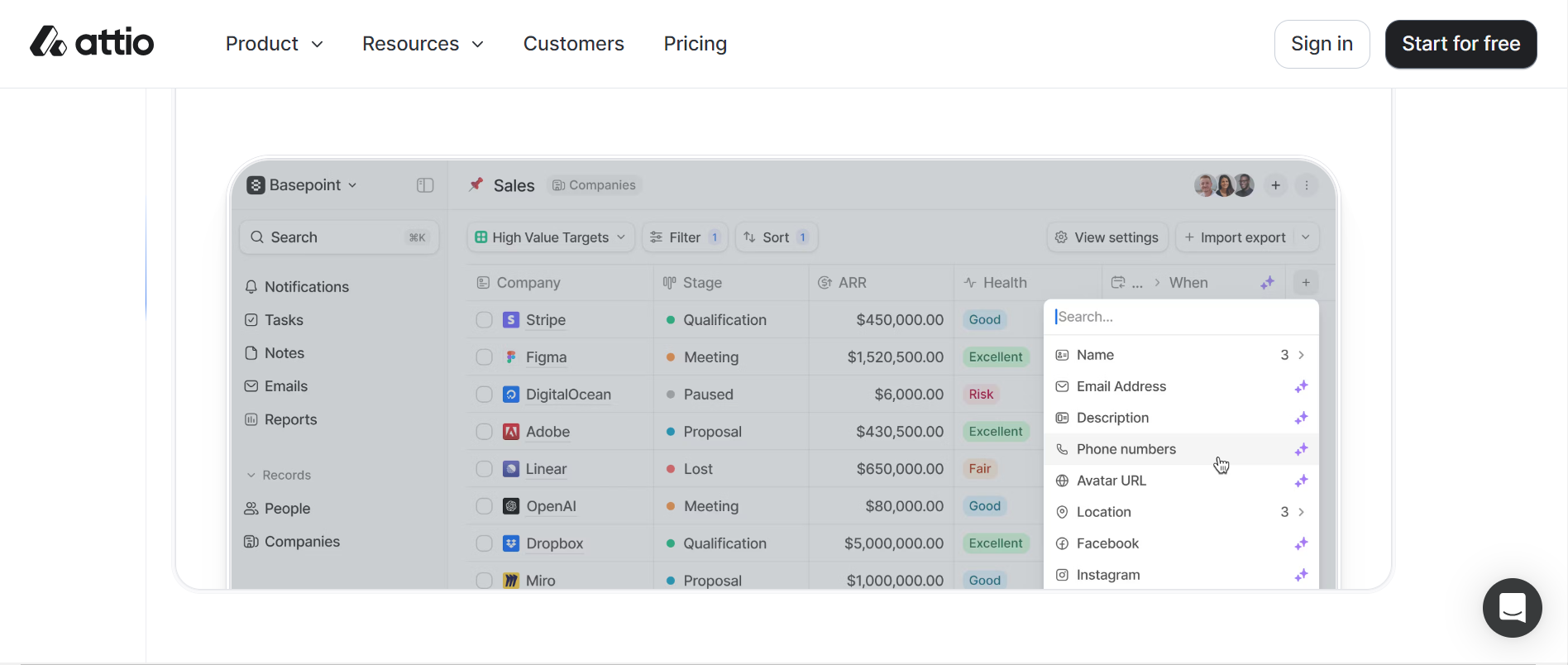 10 Best CRM For Outbound Sales 2 Attio- crm for outbound sales