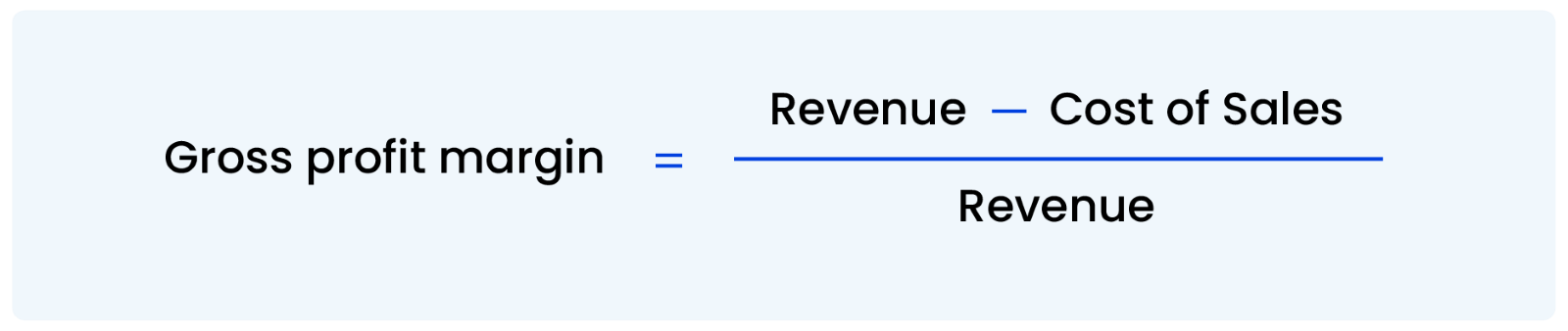 Calculate Cost of Sales 2 formula for gross profit margin- cost of sales