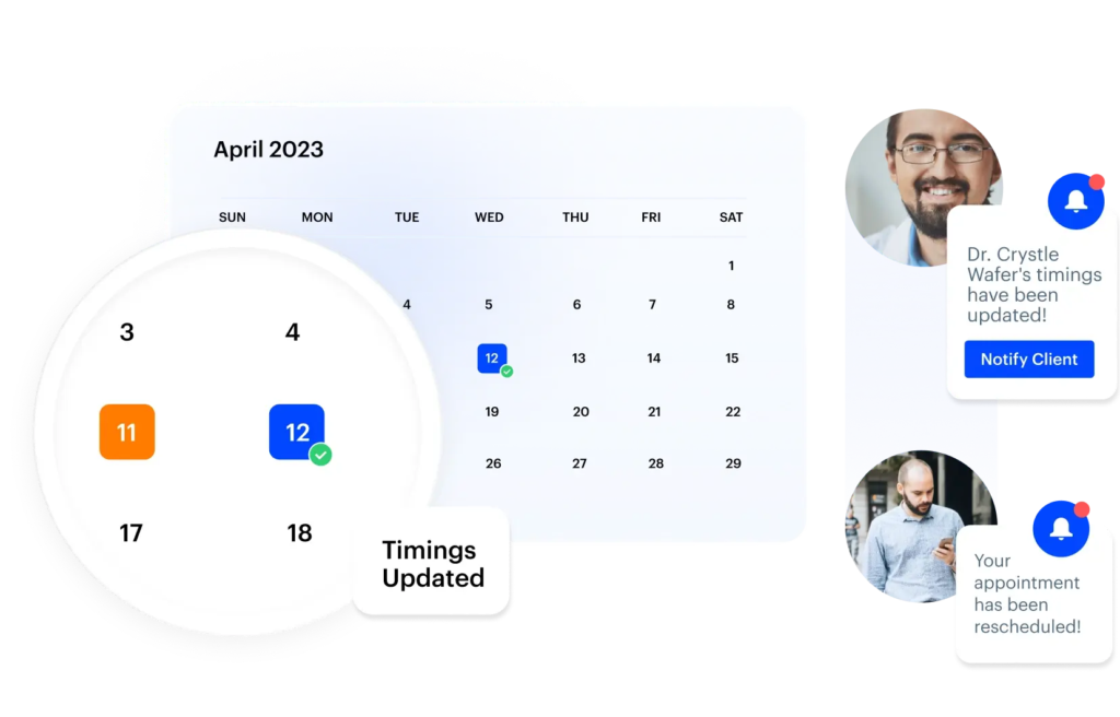 Calendar views - AI healthcare CRM