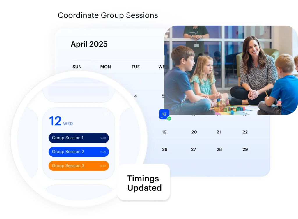 Group session & supervision scheduling