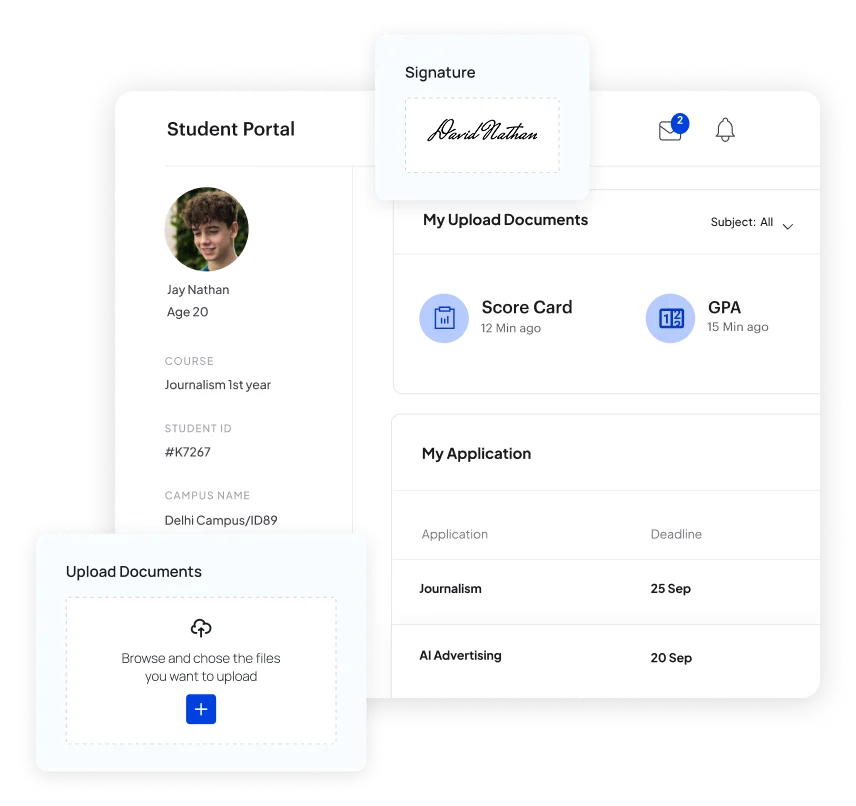 Advanced student admission management system mobile