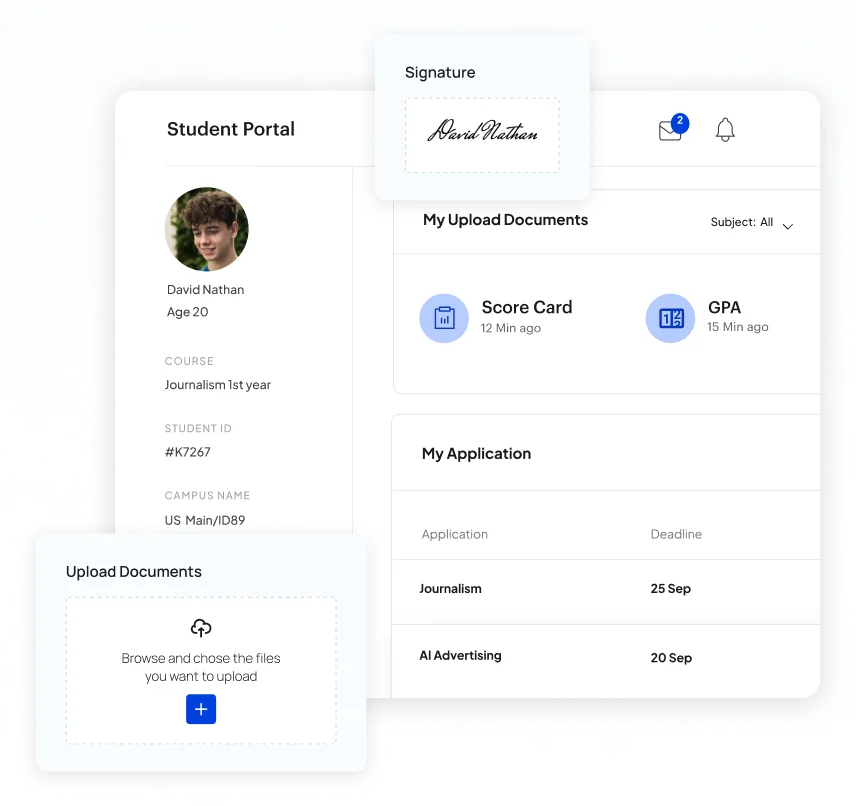 Advanced student admission management system mobile