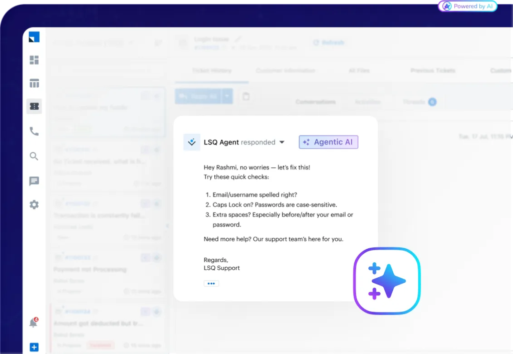Agentic AI - Service CRM Page