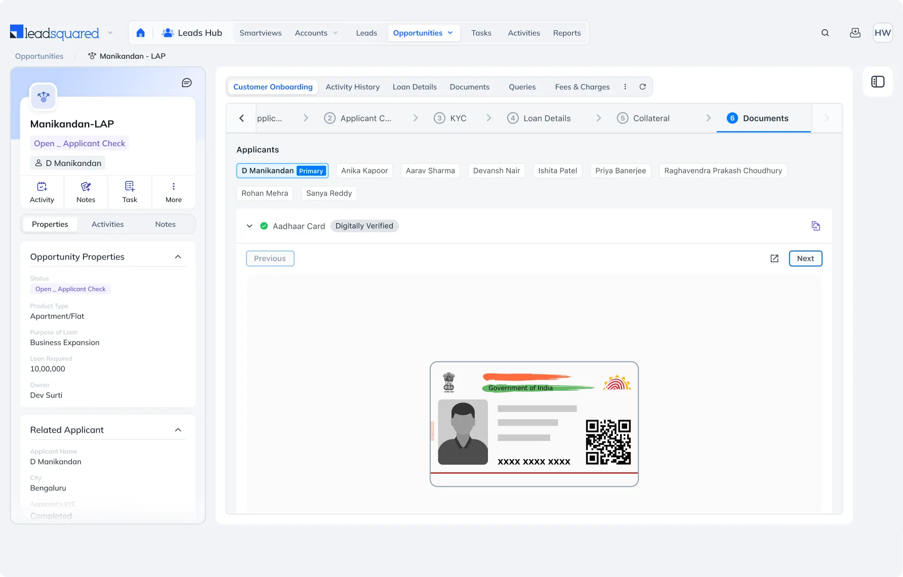 Lending Hub 39 loan origination lending crm page