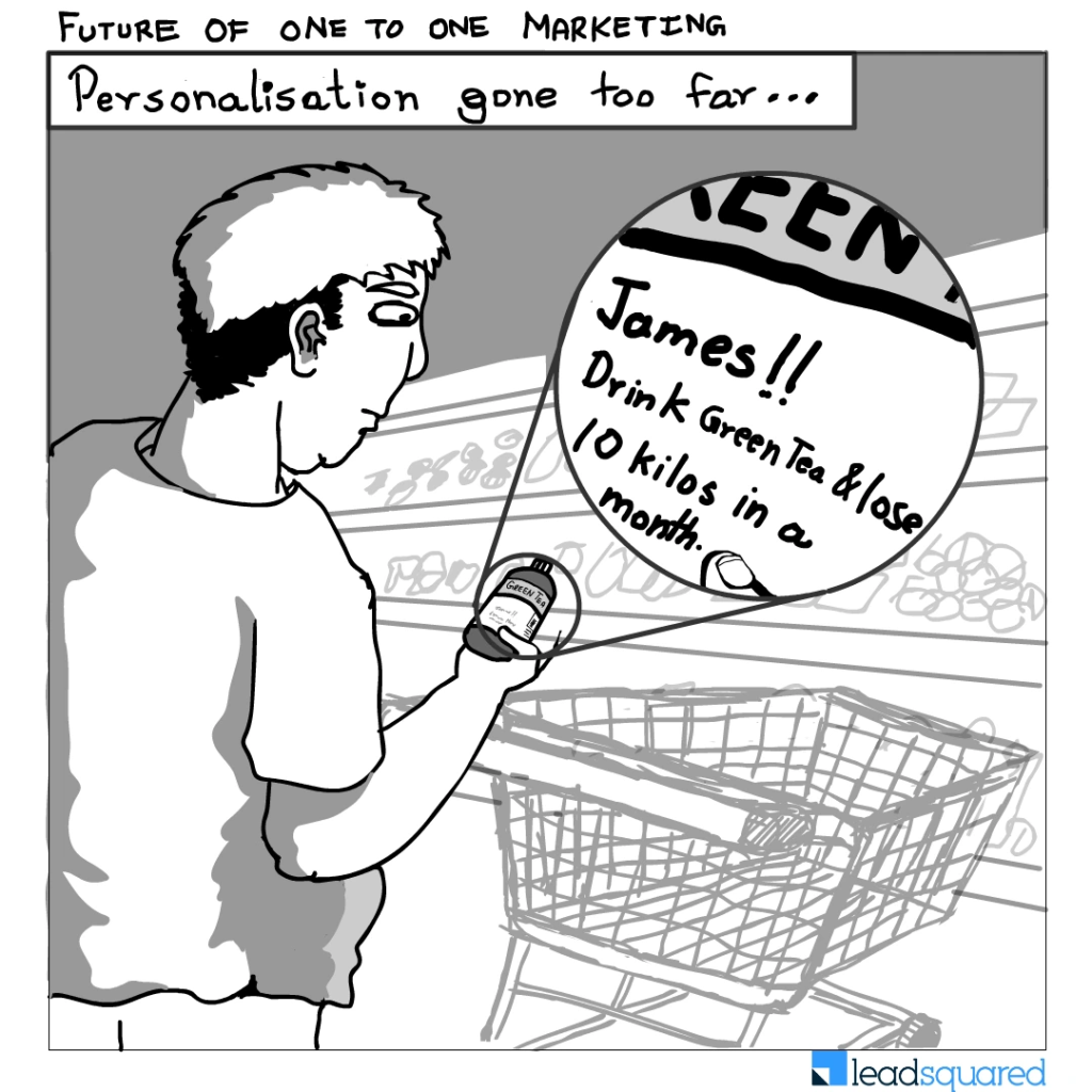 Over-personalization comic_LeadSquared