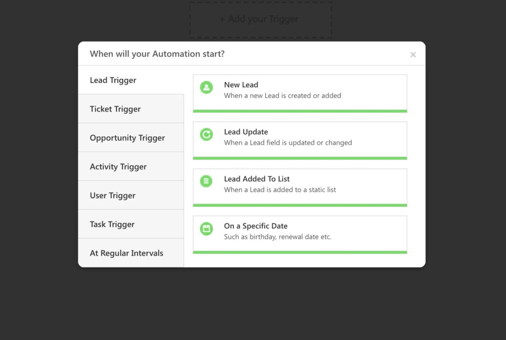 Trigger Type Automation_LeadSquared