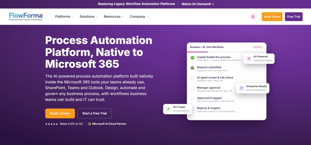screenshot of flowformas homepage 13 essential workflow automation tools to boost productivity 