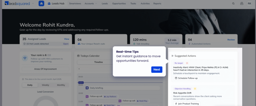zero lead leakage: smart fixes & complete guide to capturing every conversion opportunity 5 Lead tracking and visibility - LeadSquared
