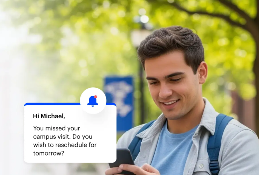 here's how to reduce counselor dependency in higher education by standardizing admissions 4 CRM fires the appropriate message automatically—personalized by program, applicant profile, and stage