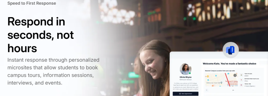 admissions & tour scheduling - respond in seconds