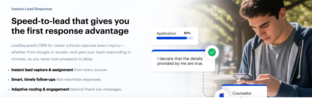 Lead capture from every inquiry source and speed to lead automation