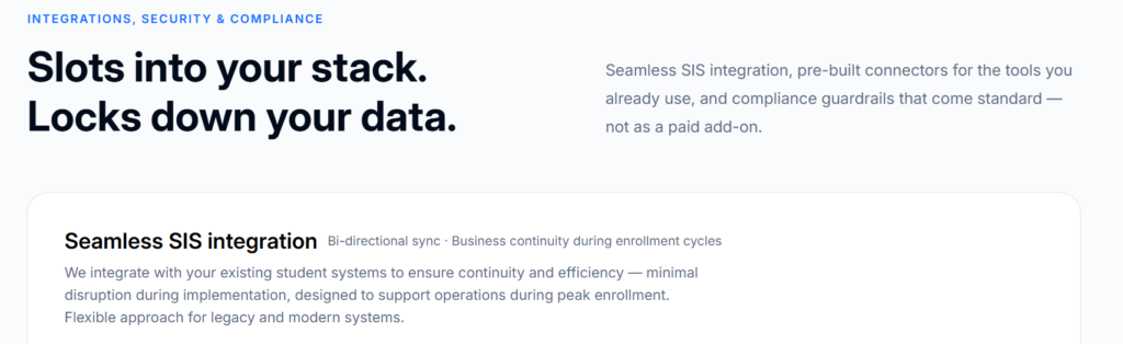 api integration with an enrollment crm