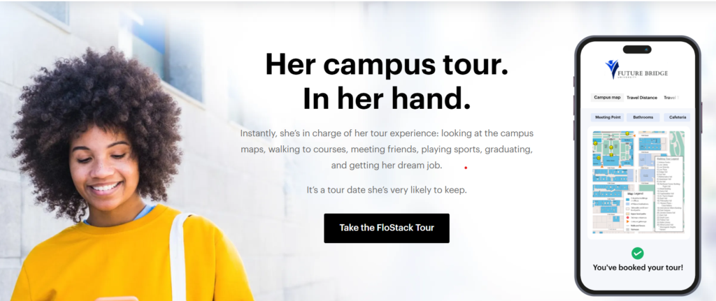 flostack - giving each prospective student and family a personalized microsite